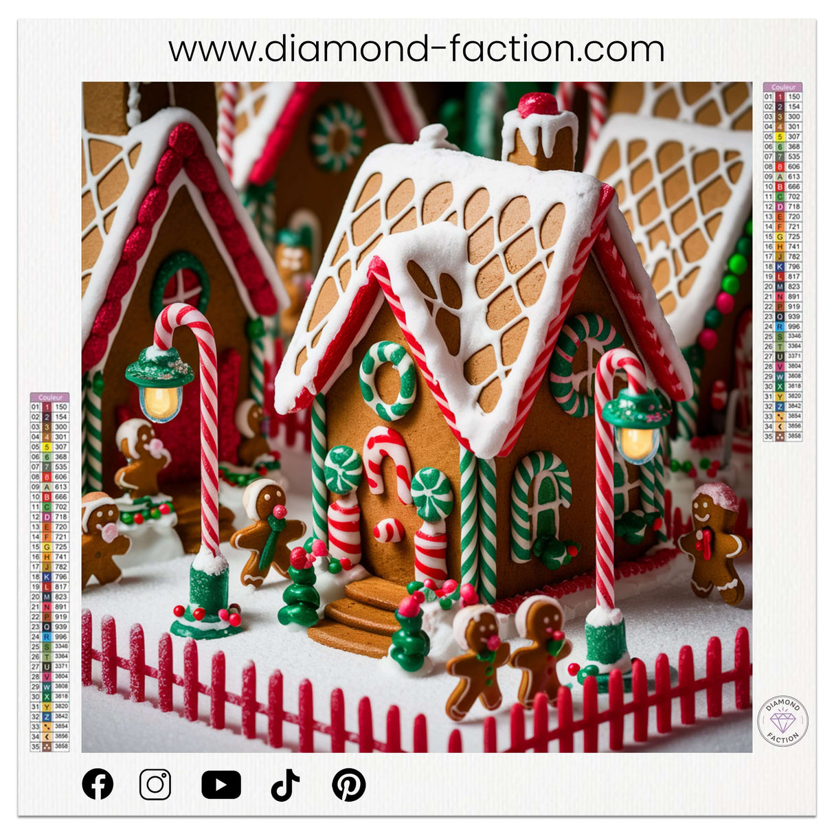 Kit complet diamond painting Village Sucré