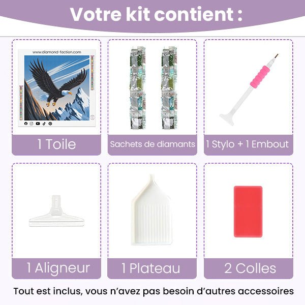 Broderie Diamant - Aigle Montagnard - Diamond Faction
