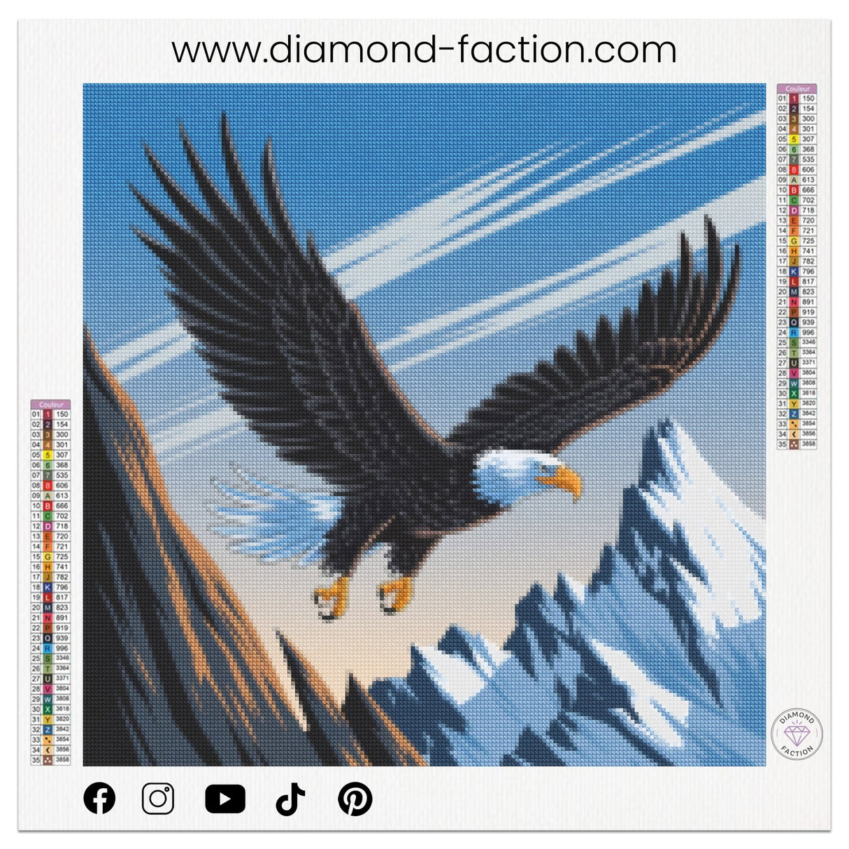 Broderie Diamant - Aigle Montagnard - Diamond Faction