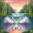 Broderie Diamant - Amour des cygnes - Diamond Faction