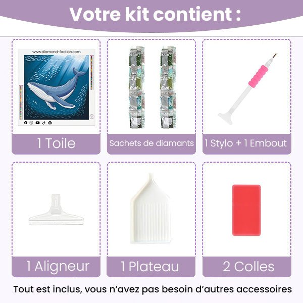 Broderie Diamant - Baleine Géante - Diamond Faction
