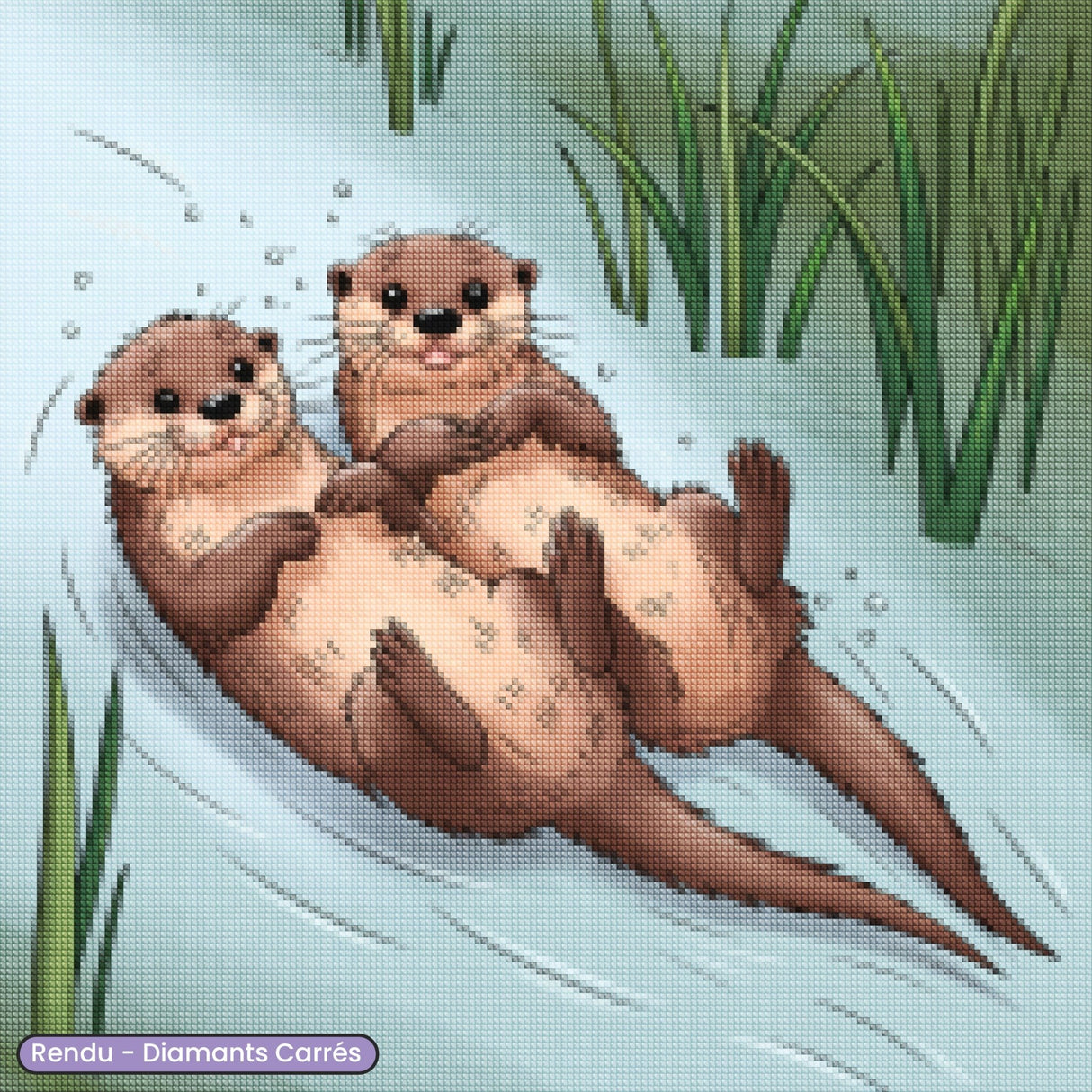Broderie Diamant - Bébé Loutres - Diamond Faction