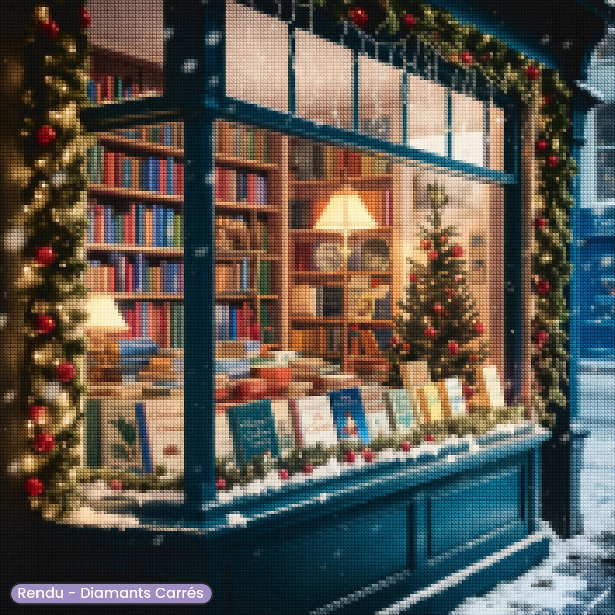 Broderie Diamant - Bibliothèque de Noël - Diamond Faction