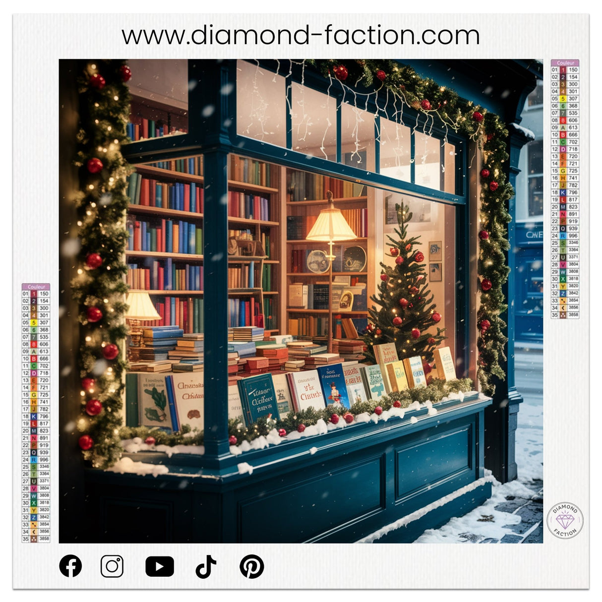 Broderie Diamant - Bibliothèque de Noël - Diamond Faction
