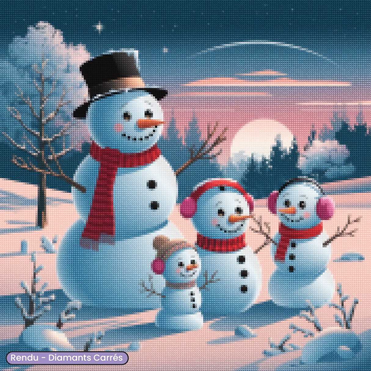 Broderie Diamant - Bonhommes de Neige Noël - Diamond Faction