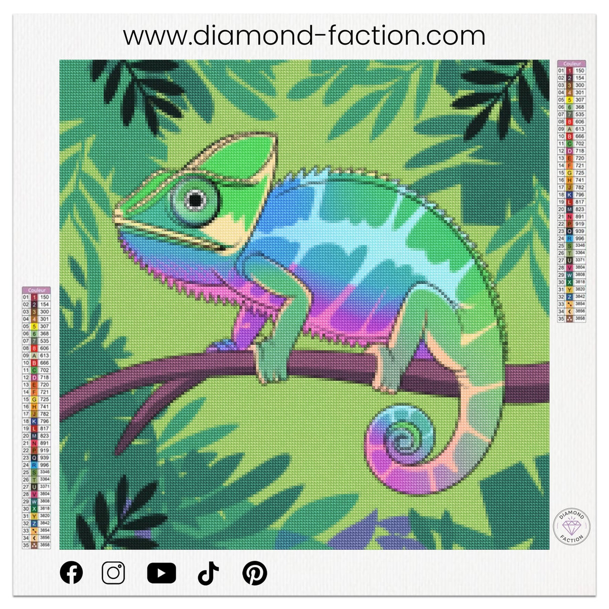 Broderie Diamant - Caméléon Furtif - Diamond Faction