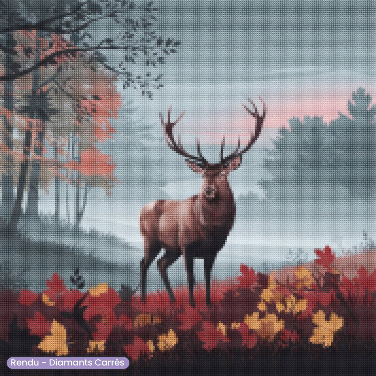 Broderie Diamant - Cerf d'Automne - Diamond Faction
