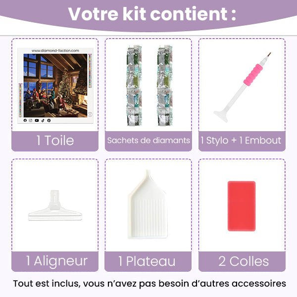 Broderie Diamant - Châlet de Noël - Diamond Faction