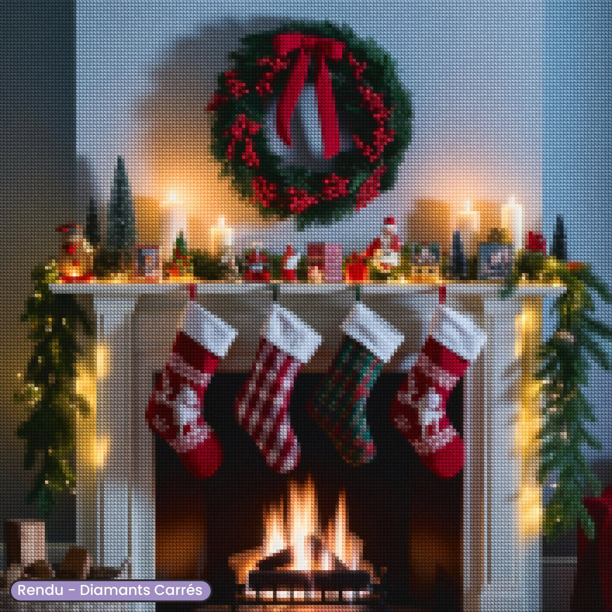 Broderie Diamant - Chaussettes Cheminée - Diamond Faction