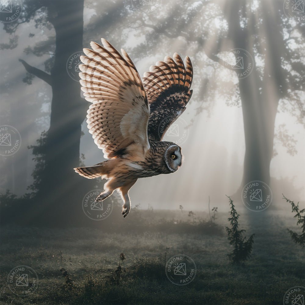 Broderie Diamant - Chouette Nocturne - Diamond Faction