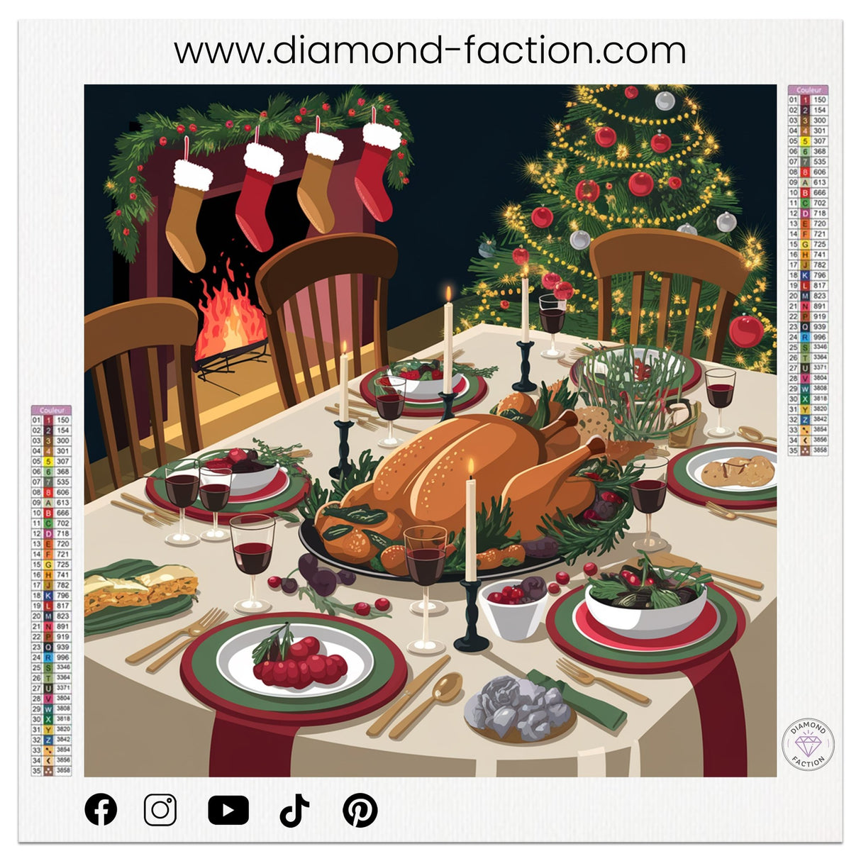 Broderie Diamant - Dinde de Noël - Diamond Faction