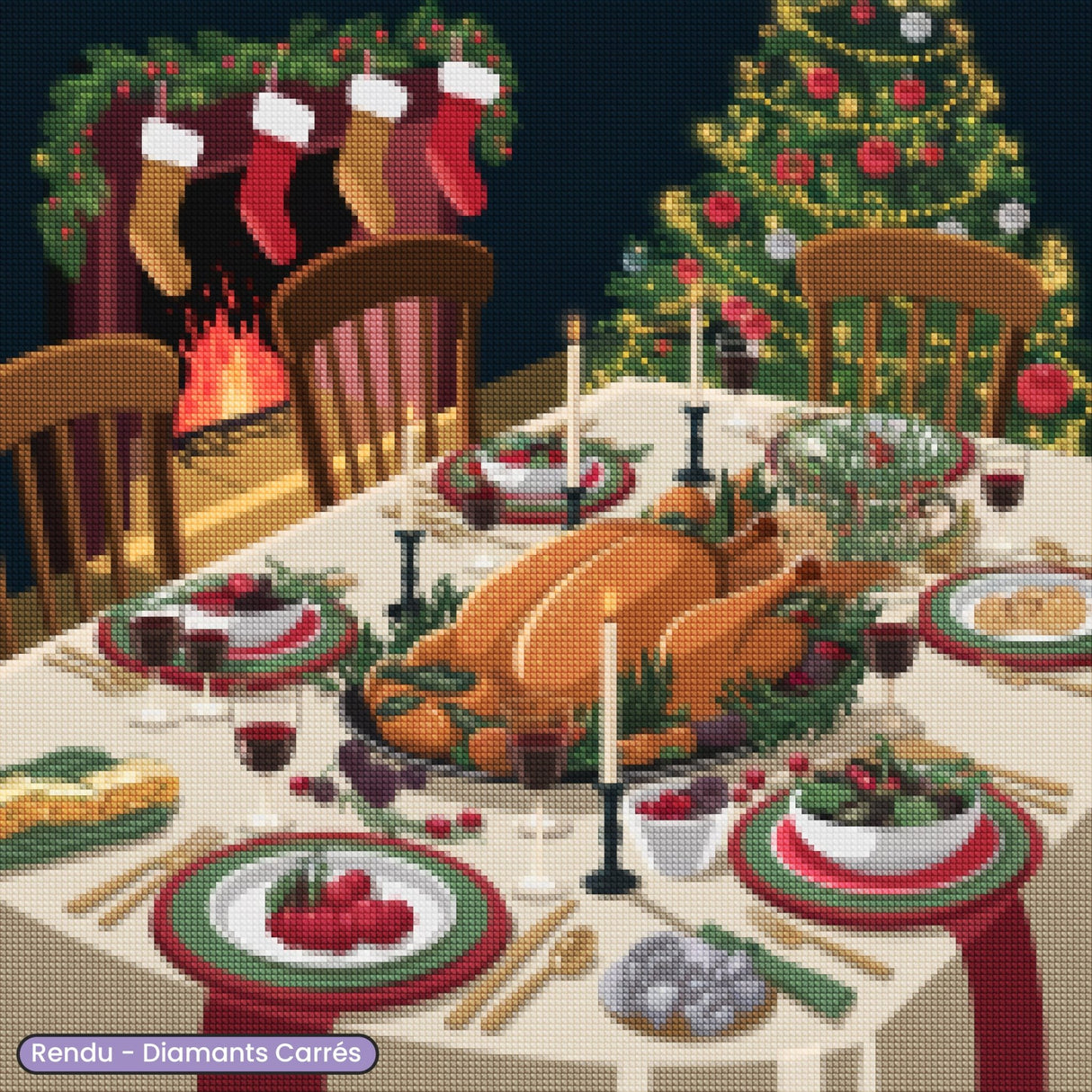 Broderie Diamant - Dinde de Noël - Diamond Faction