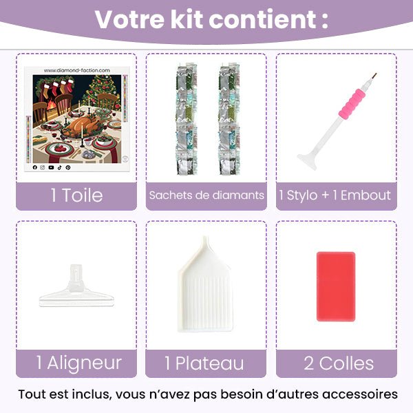 Broderie Diamant - Dinde de Noël - Diamond Faction