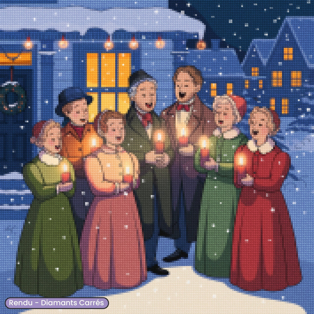 Broderie Diamant - Famille à Noël - Diamond Faction