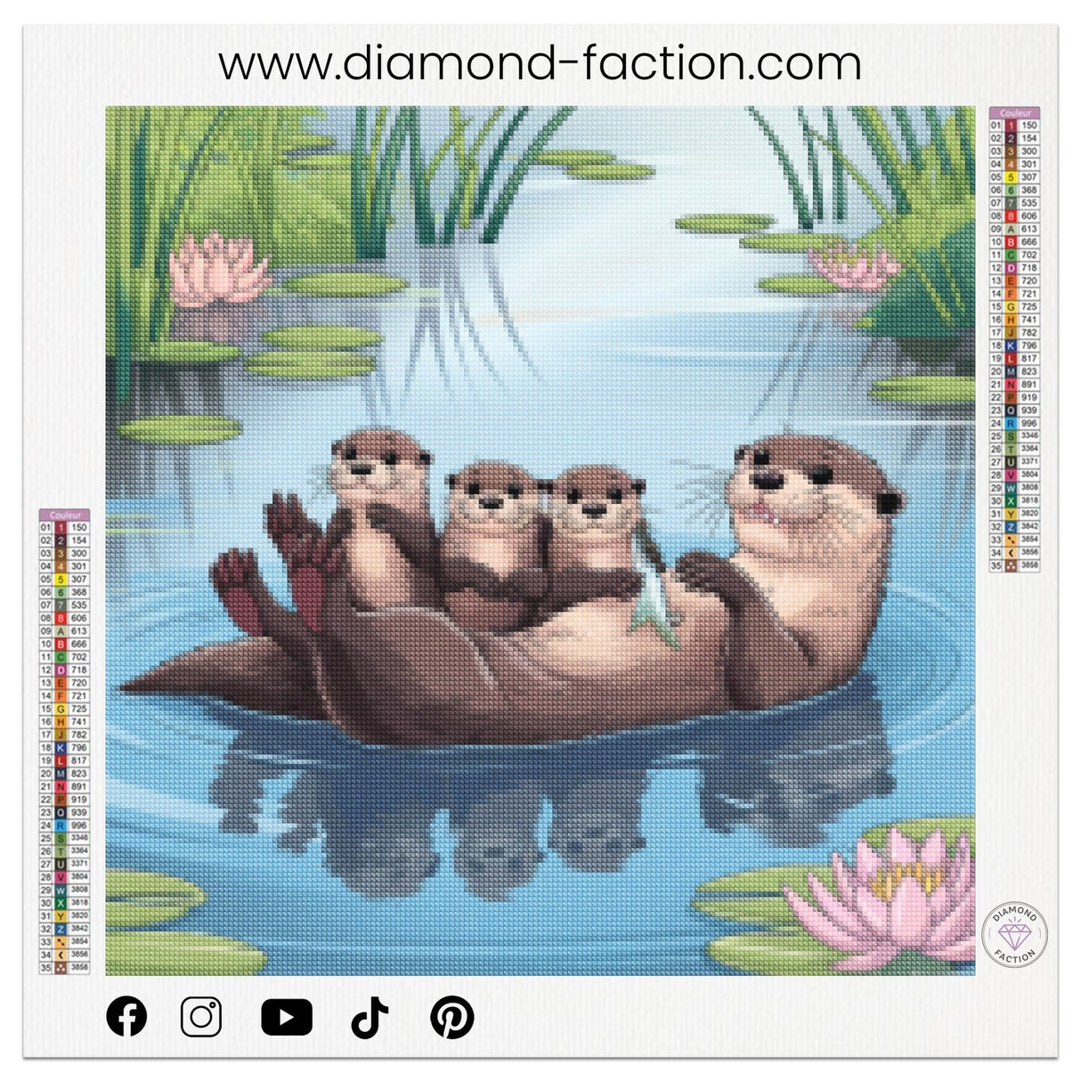 Broderie Diamant - Famille Loutre - Diamond Faction