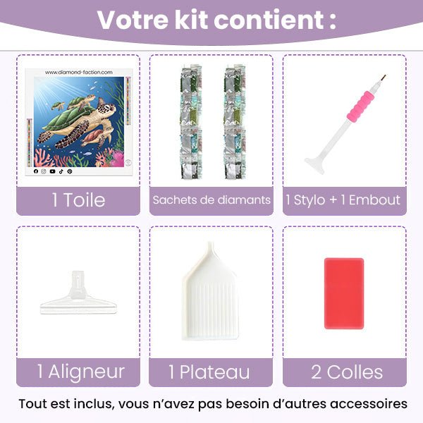 Broderie Diamant - Famille Tortue - Diamond Faction