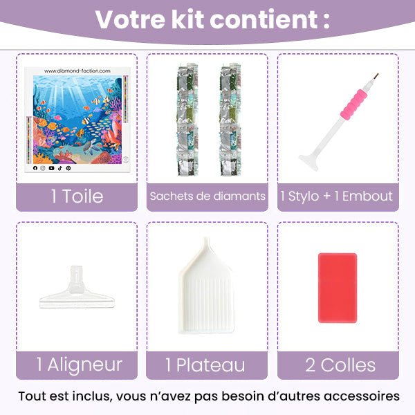 Broderie Diamant - Faune Marine - Diamond Faction