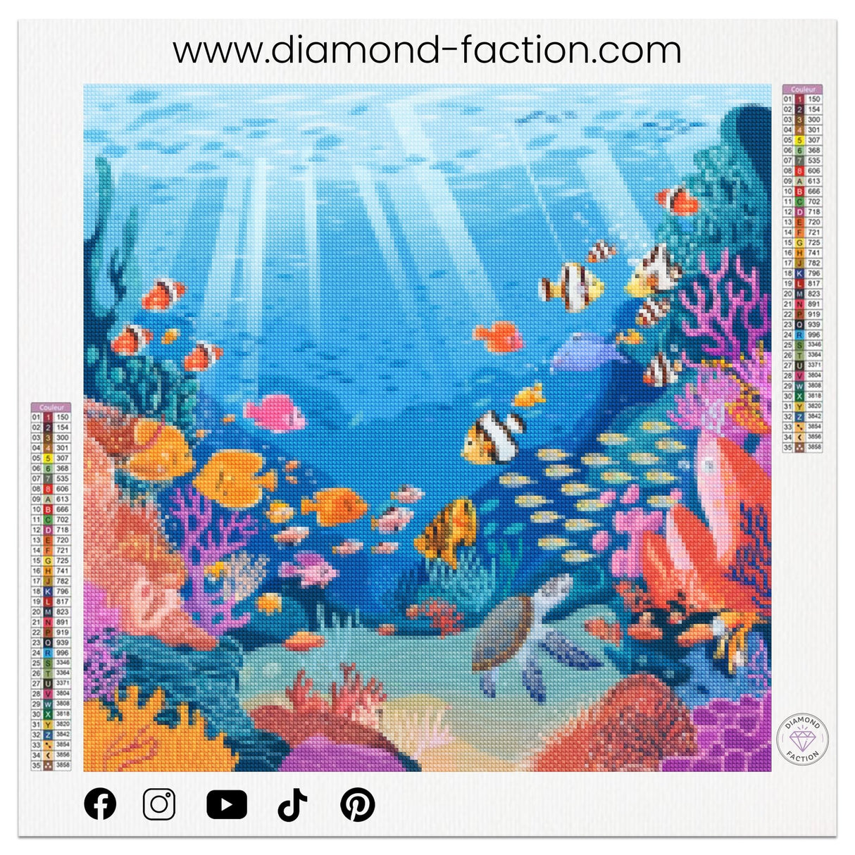 Broderie Diamant - Faune Marine - Diamond Faction