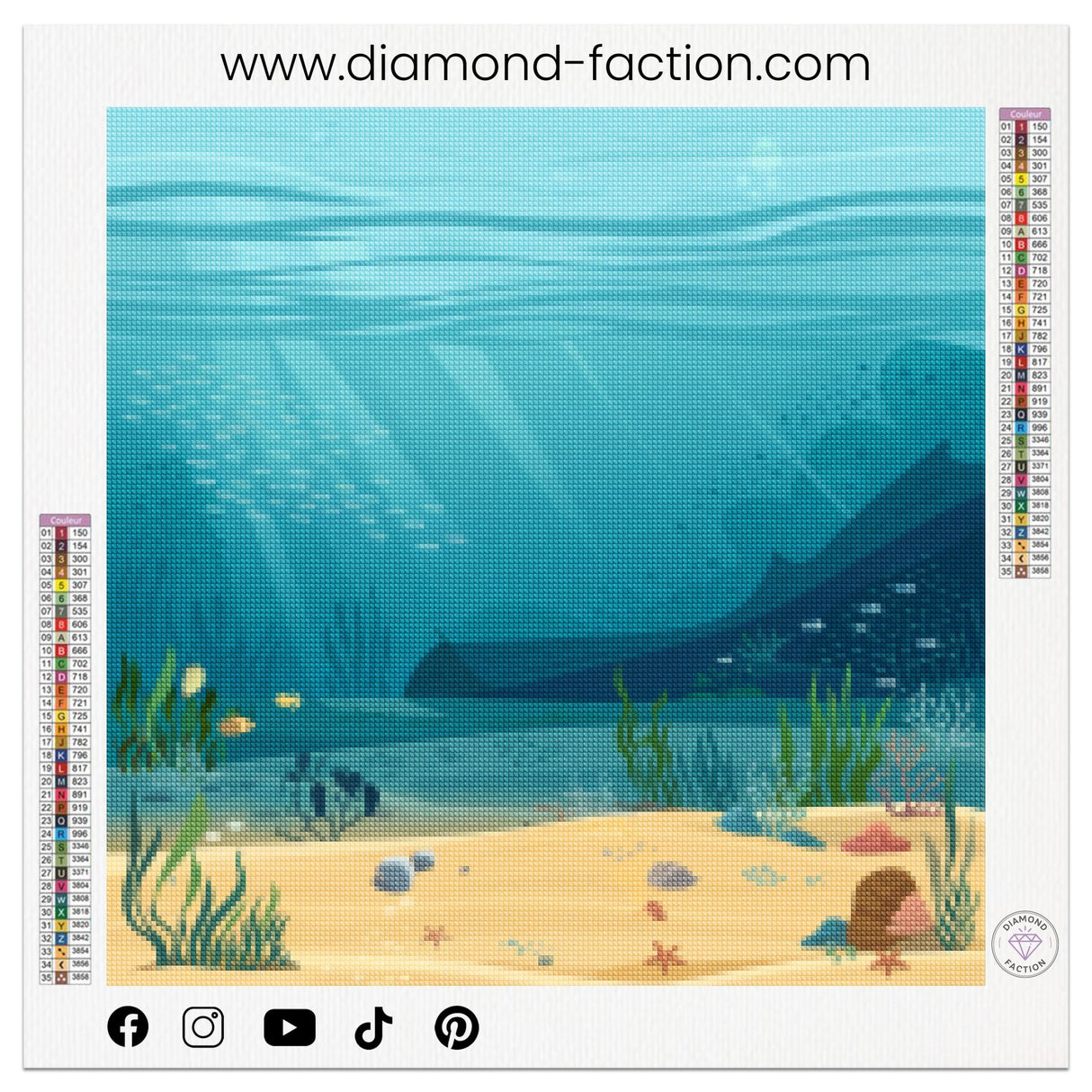 Broderie Diamant - Fond marin - Diamond Faction