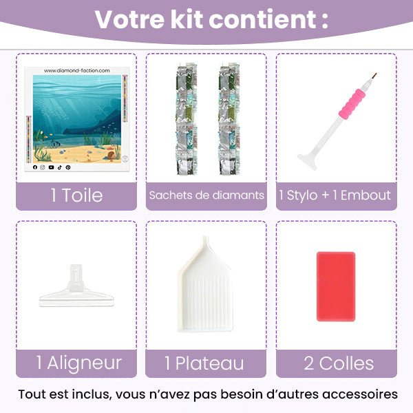 Broderie Diamant - Fond marin - Diamond Faction