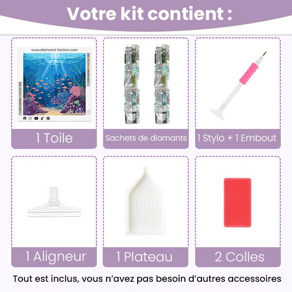 Broderie Diamant - Fond Marin Retro - Diamond Faction