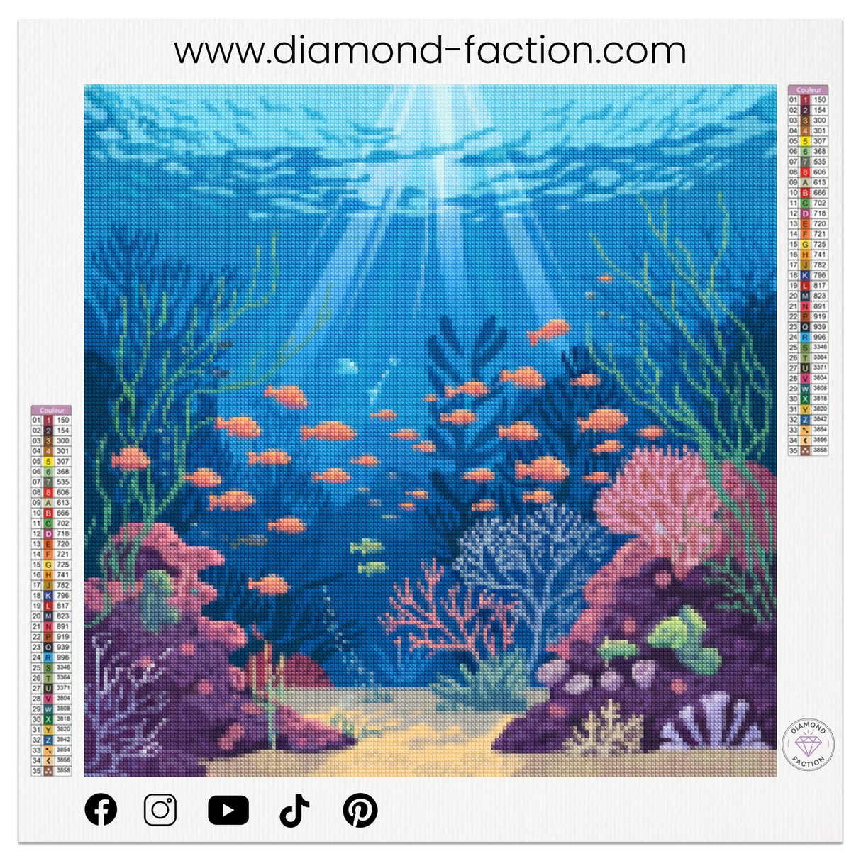 Broderie Diamant - Fond Marin Retro - Diamond Faction