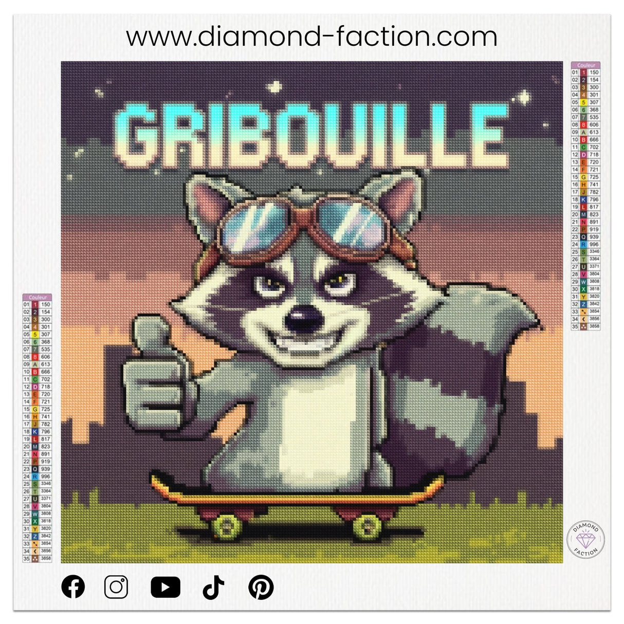 Broderie - Diamant - Gribouille - Diamond Faction