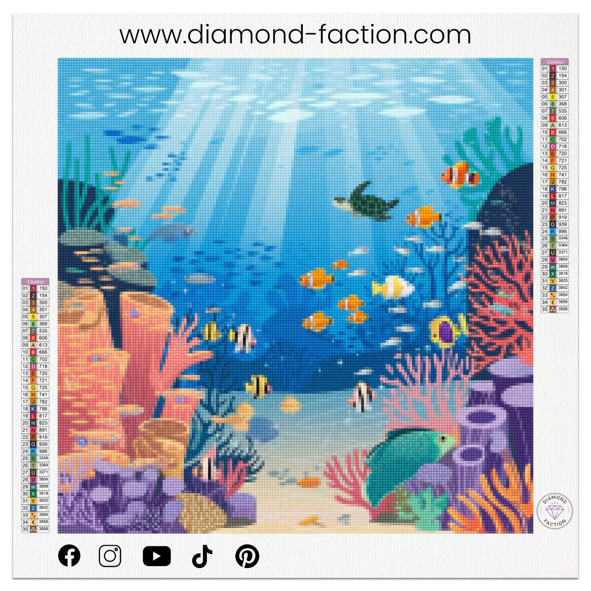 Broderie Diamant - Habitat de poissons - Diamond Faction