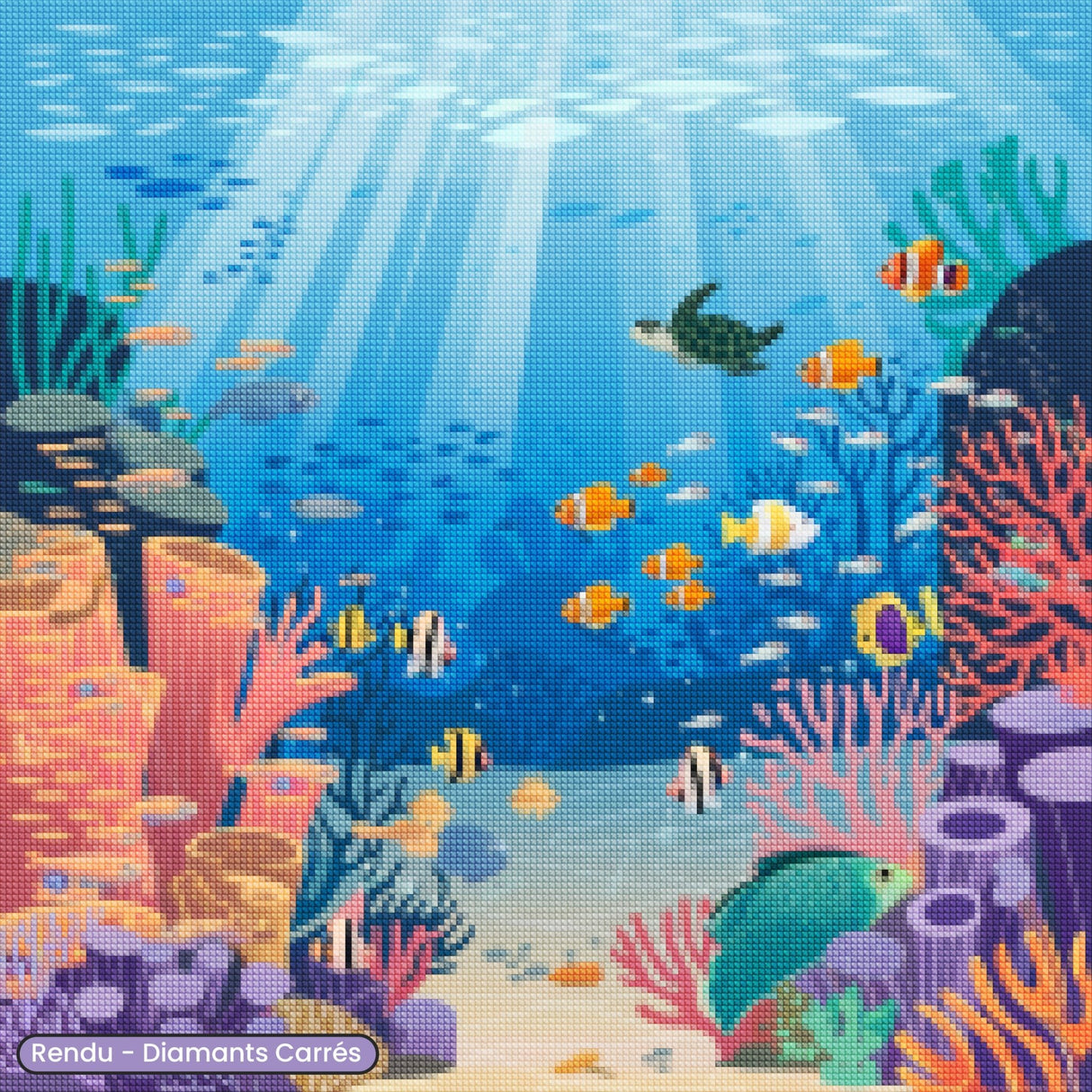 Broderie Diamant - Habitat de poissons - Diamond Faction