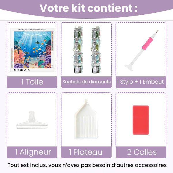 Broderie Diamant - Habitat de poissons - Diamond Faction