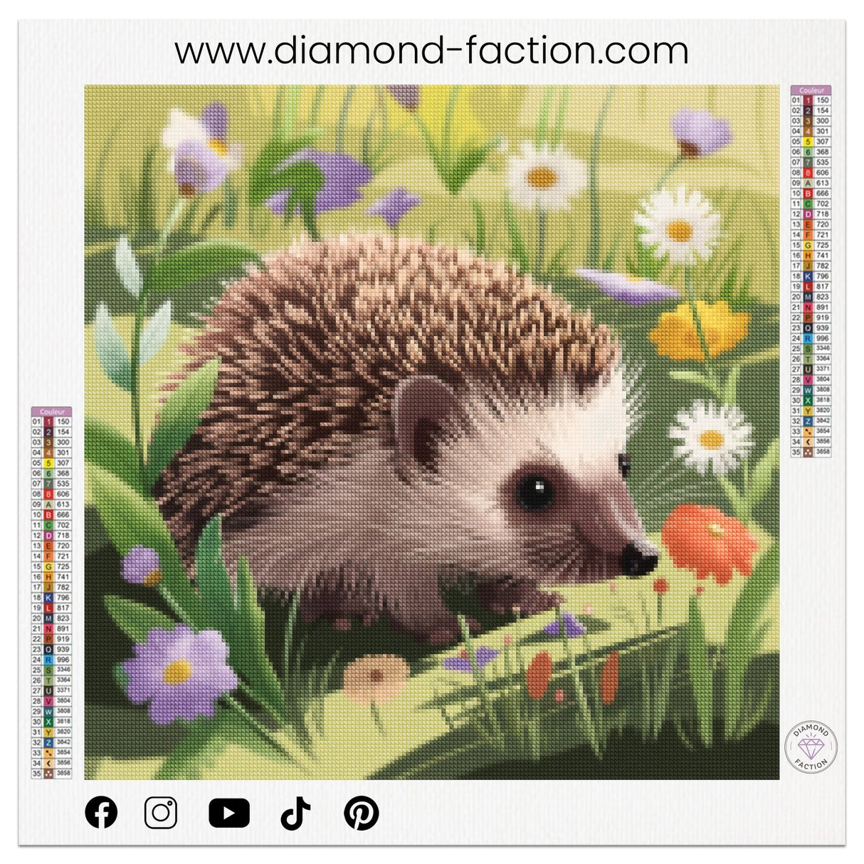 Broderie Diamant - Hérisson Mignon - Diamond Faction