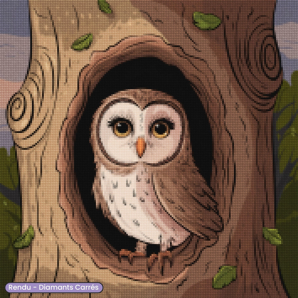 Broderie Diamant - Hibou caché - Diamond Faction