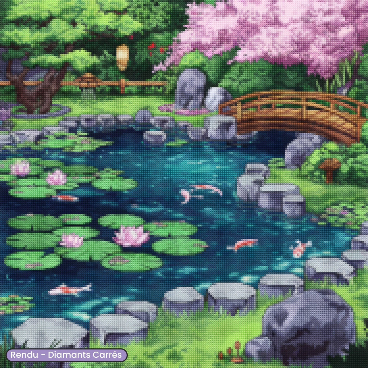 Broderie Diamant - Jardin de nénuphars - Diamond Faction