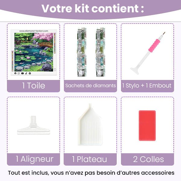 Broderie Diamant - Jardin de nénuphars - Diamond Faction