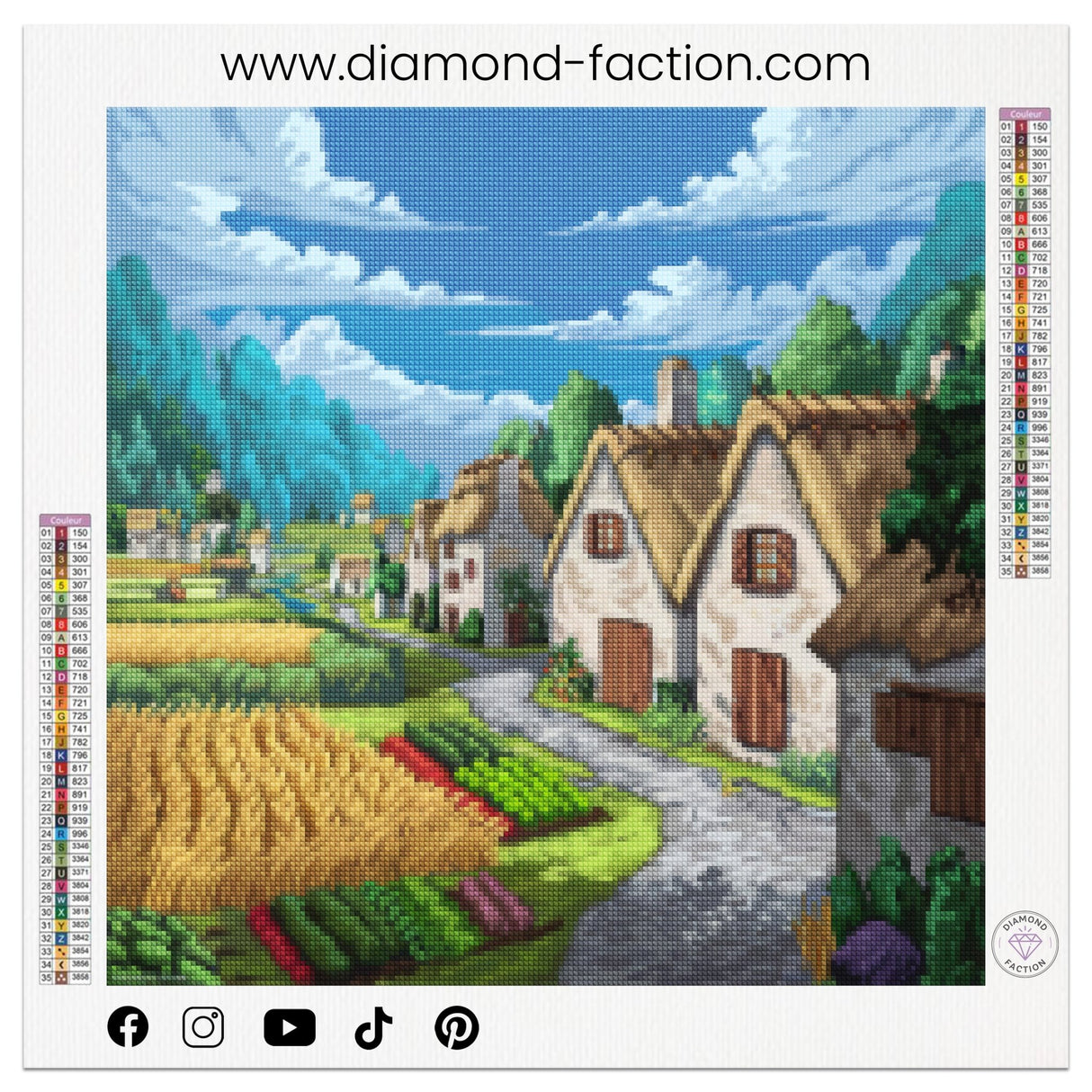 Broderie Diamant - Jardin du village - Diamond Faction