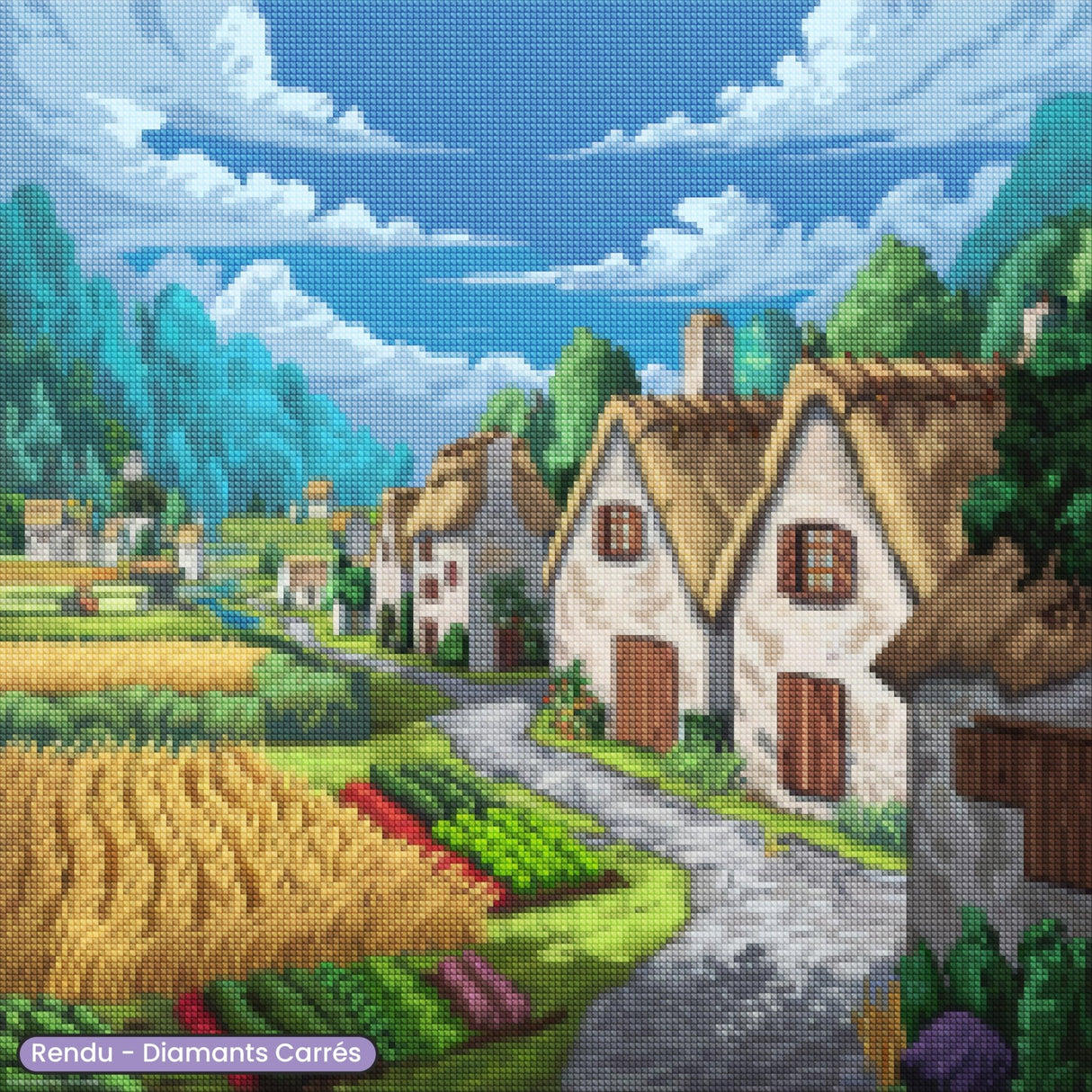 Broderie Diamant - Jardin du village - Diamond Faction