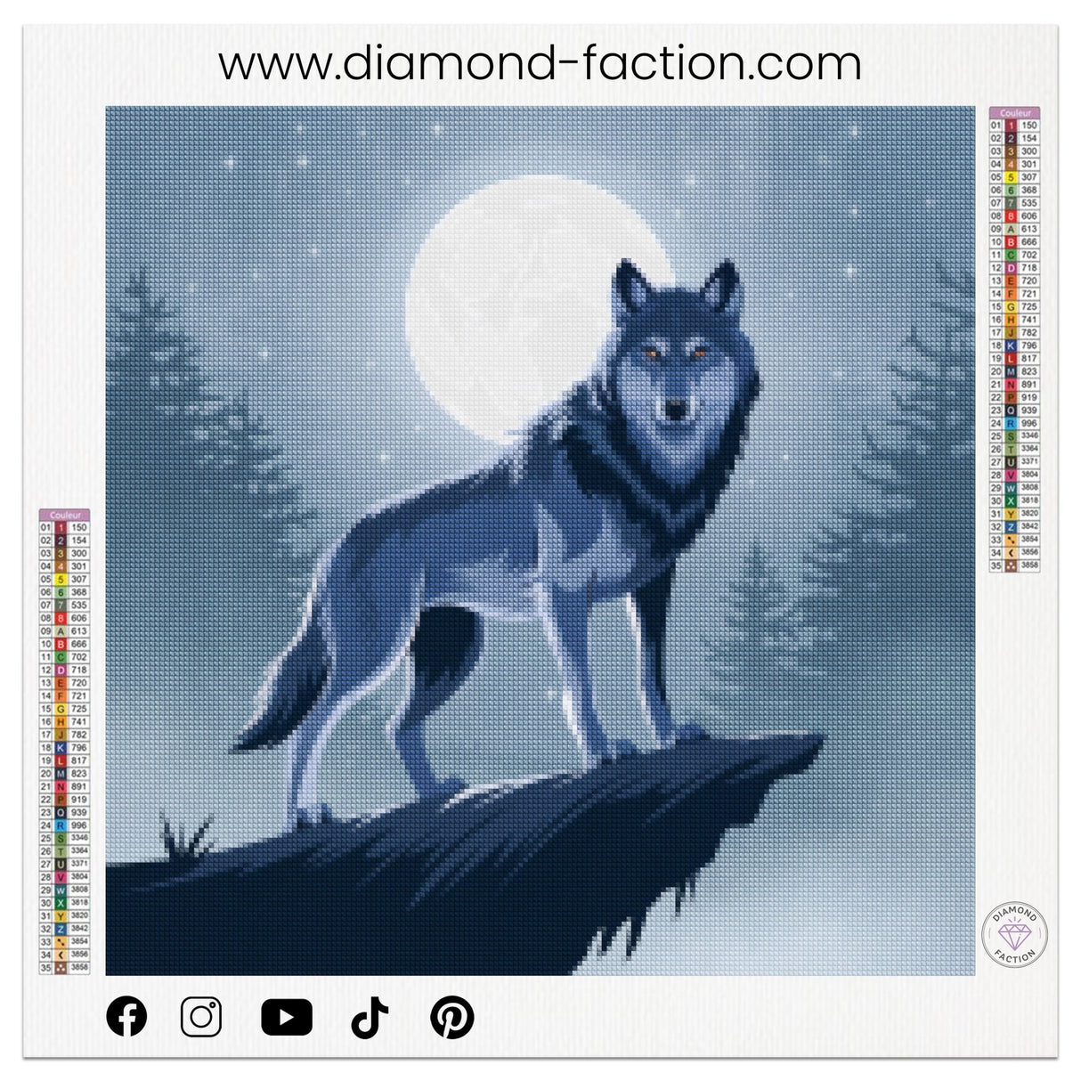 Broderie Diamant - Le Loup se réveille - Diamond Faction