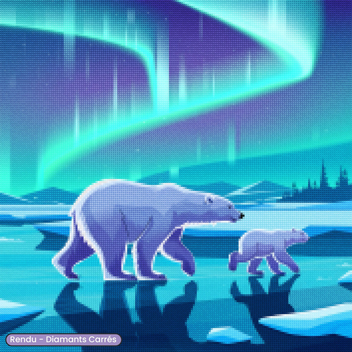 Broderie Diamant - Marche des Ours Polaires - Diamond Faction