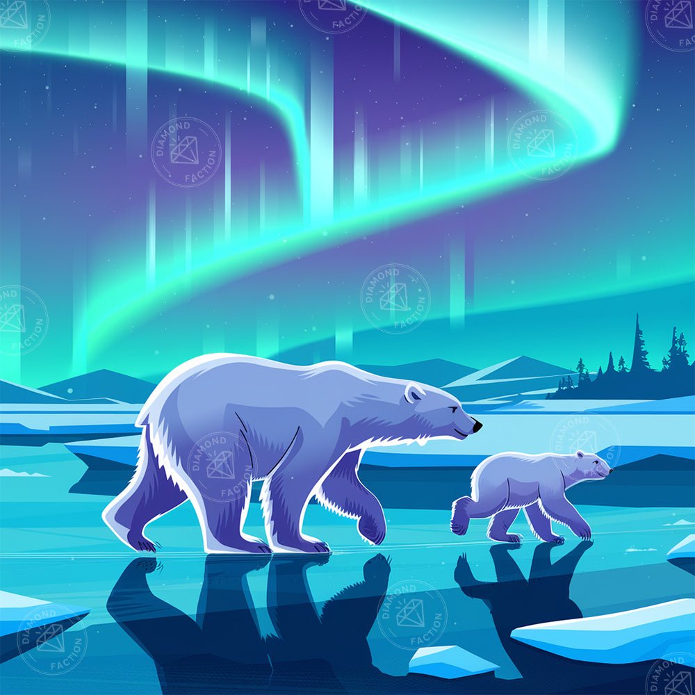 Broderie Diamant - Marche des Ours Polaires - Diamond Faction