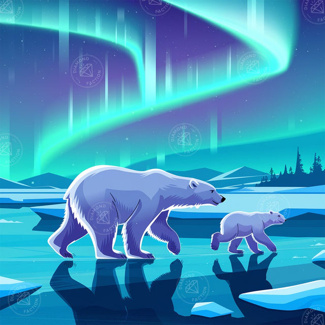 Broderie Diamant - Marche des Ours Polaires - Diamond Faction