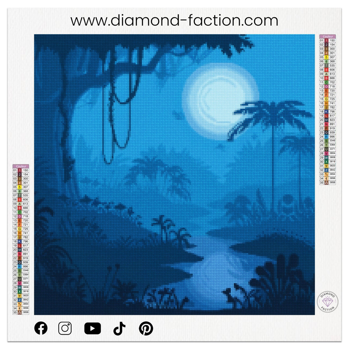 Broderie Diamant - Nuit Pixelisée - Diamond Faction