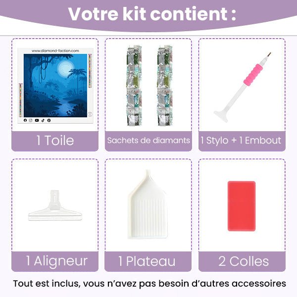 Broderie Diamant - Nuit Pixelisée - Diamond Faction