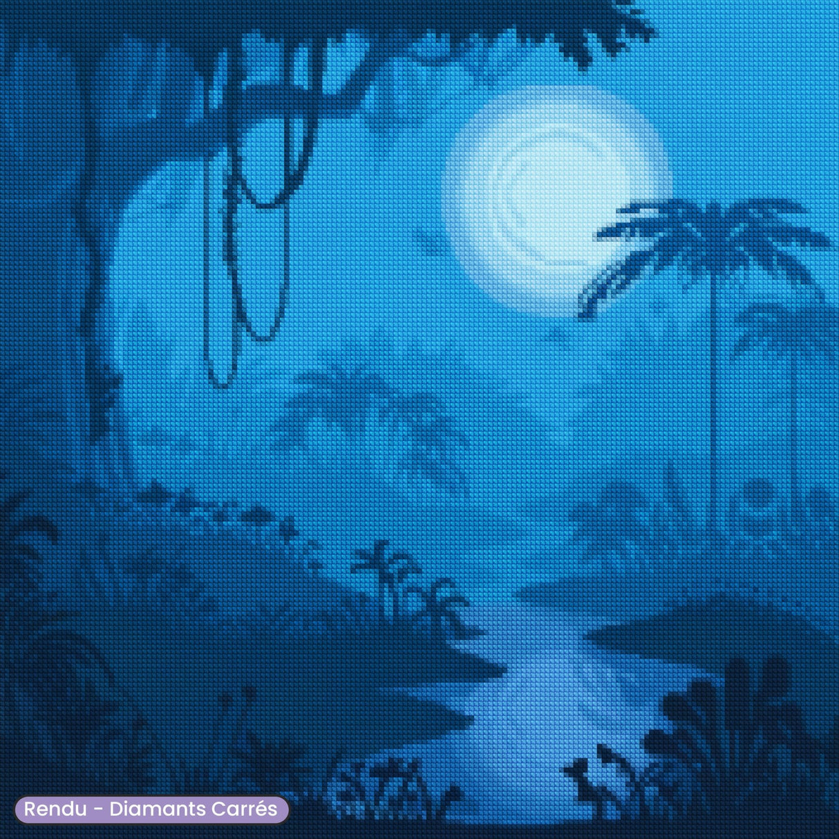 Broderie Diamant - Nuit Pixelisée - Diamond Faction