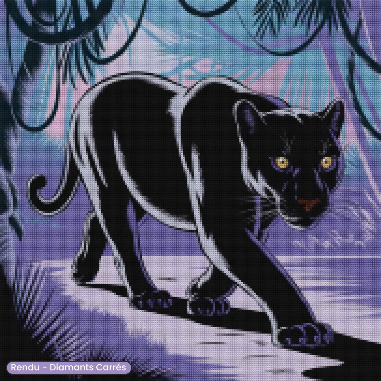 Broderie Diamant - Panthère Noire - Diamond Faction