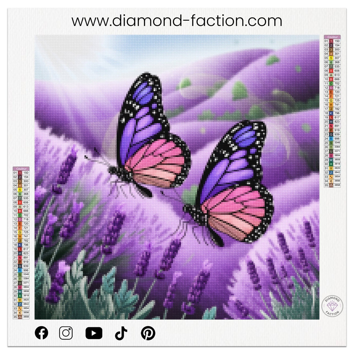 Broderie Diamant - Papillons Provence - Diamond Faction