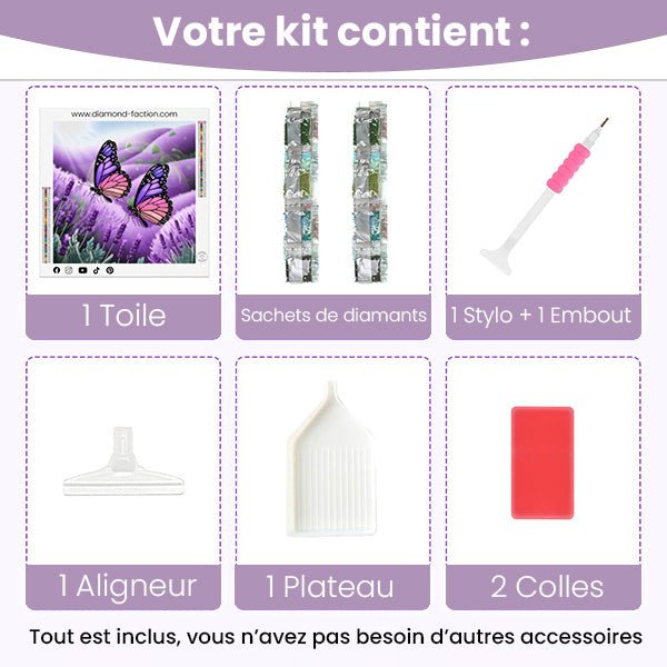 Broderie Diamant - Papillons Provence - Diamond Faction