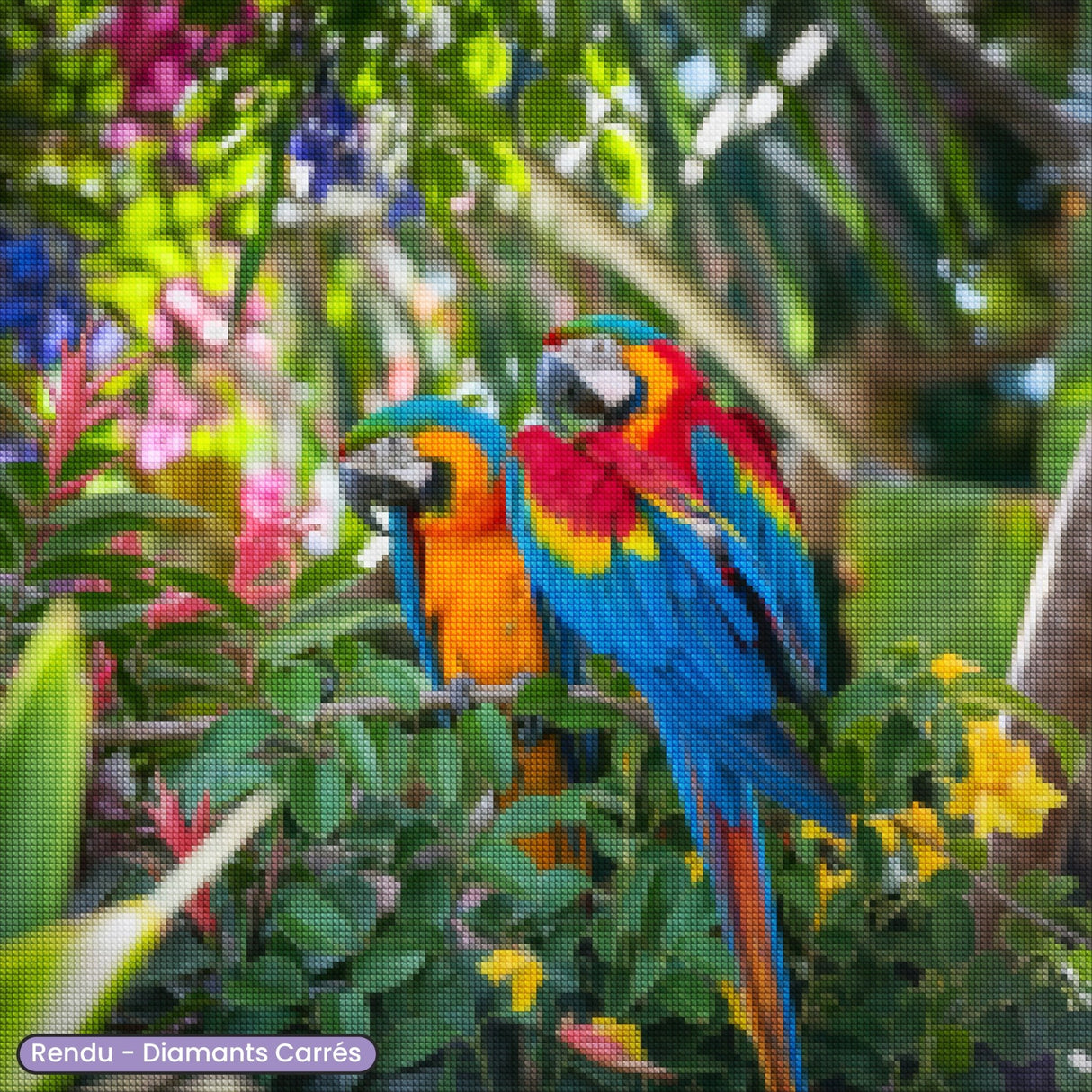 Broderie Diamant - Perroquets Tropicaux - Diamond Faction