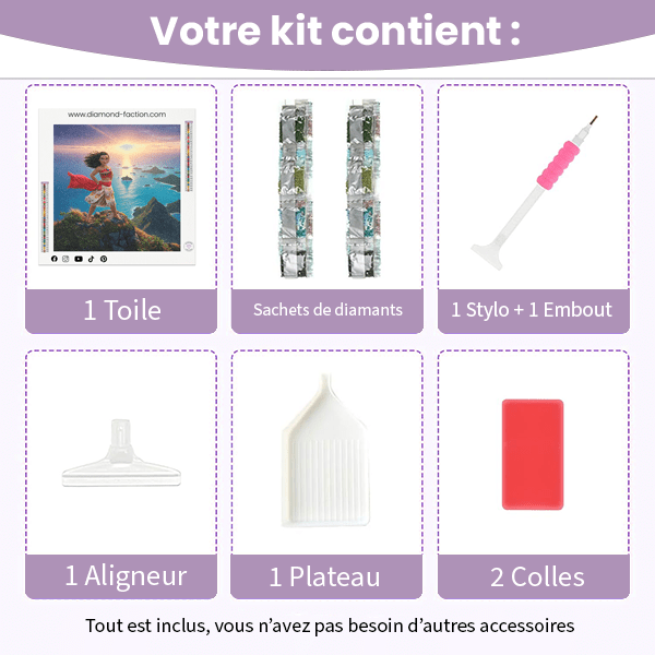 Broderie Diamant "Reine des Îles Éternelles" - Diamond Faction