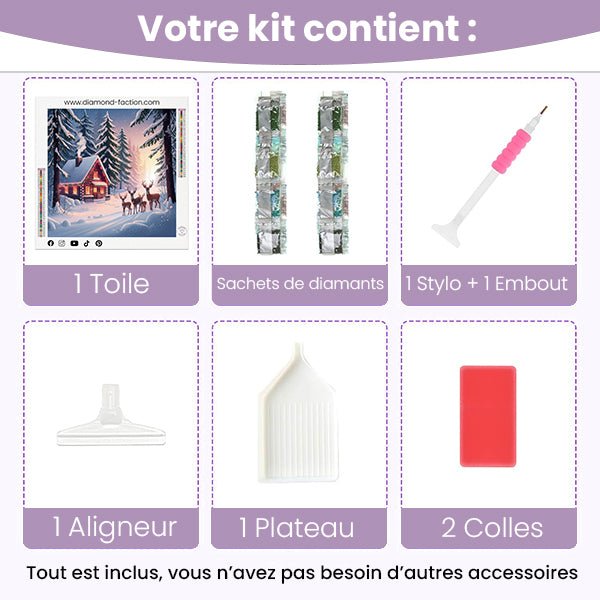 Broderie Diamant - Rennes sur la neige - Diamond Faction