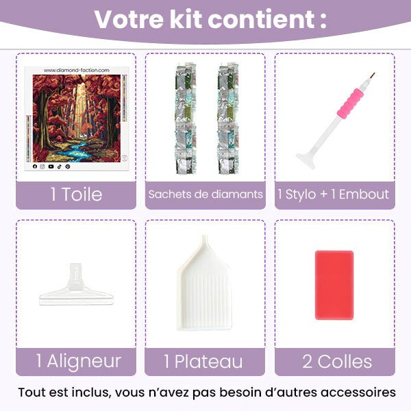 Broderie Diamant - Ruisseau d'Automne - Diamond Faction